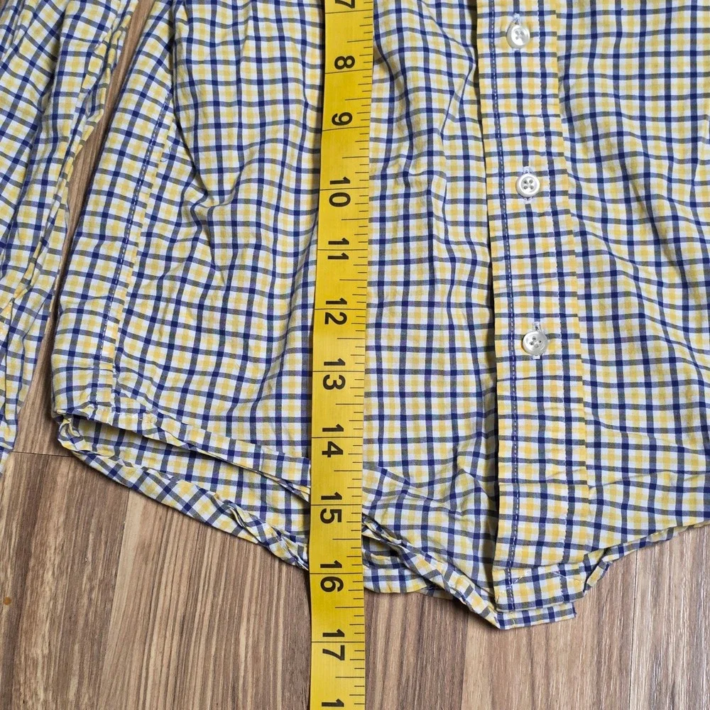 Ralph Lauren Plaid Button Down‎ Shirt Boy's Size 5 Blue Yellow Long Sleeve